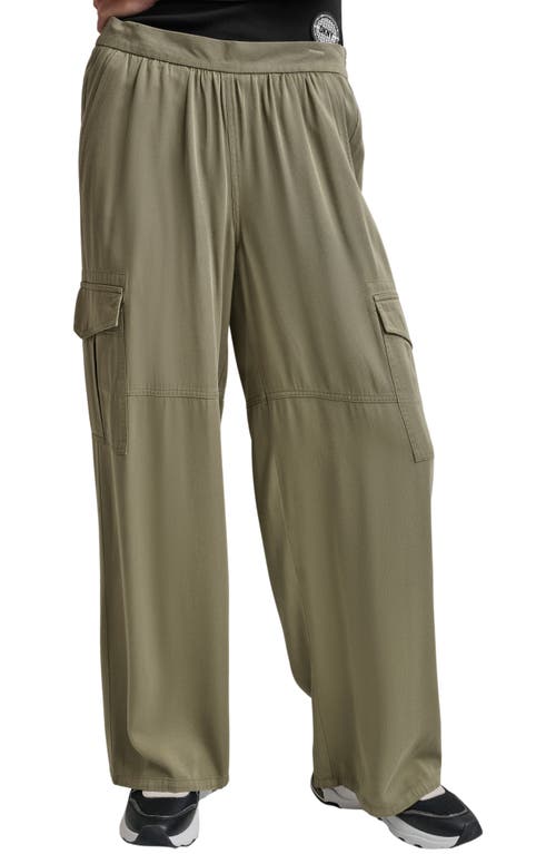 DKNY Pull-On Wide Leg Cargo Pants Light Fatigue at Nordstrom,