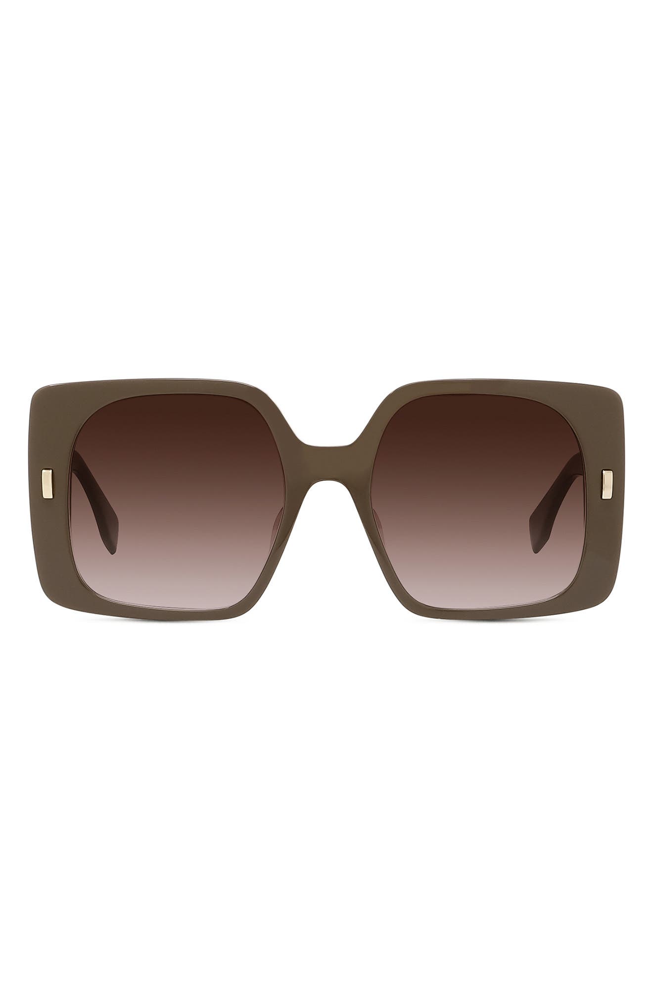 fendi 53mm square logo sunglasses