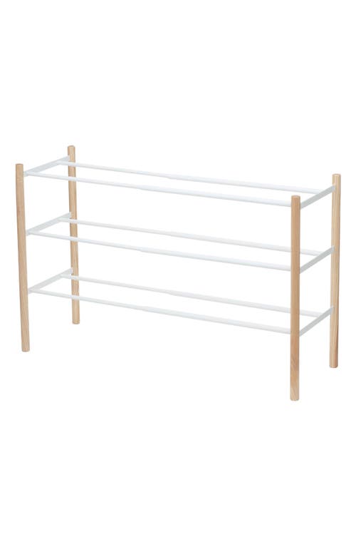 Shop Yamazaki Expandable 3-tier Shoe Rack In White