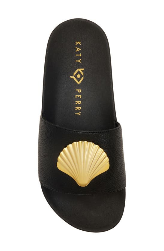 Shop Katy Perry The Pool Shell Slide Sandal In Black