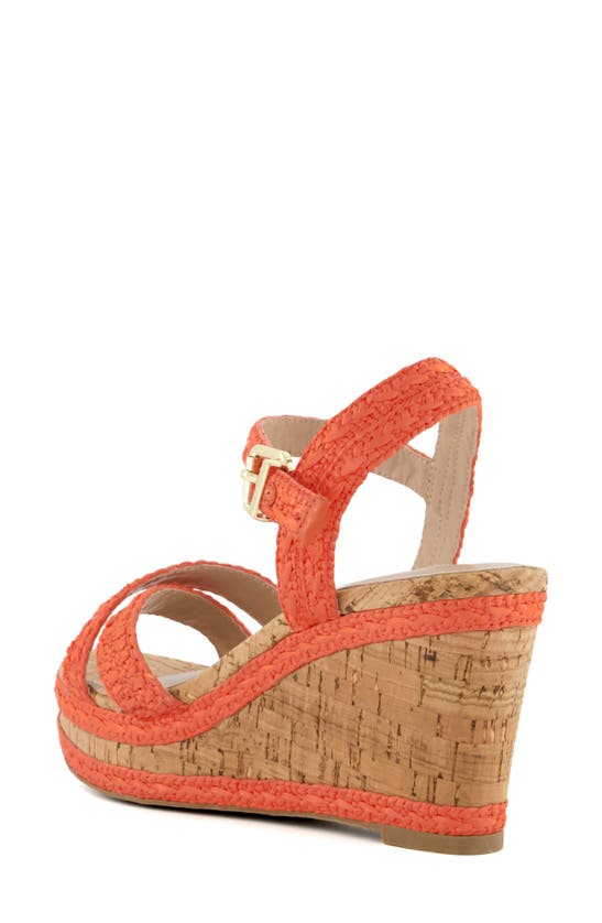 Shop Dune London Kelisa Woven Wedge Sandal In Orange