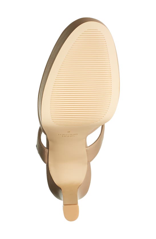 Stuart Weitzman Avenue Platform Pump In Golden Beige