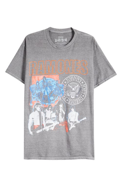 Shop Merch Traffic Ramones Cotton Graphic T-shirt In Charcoal Gray