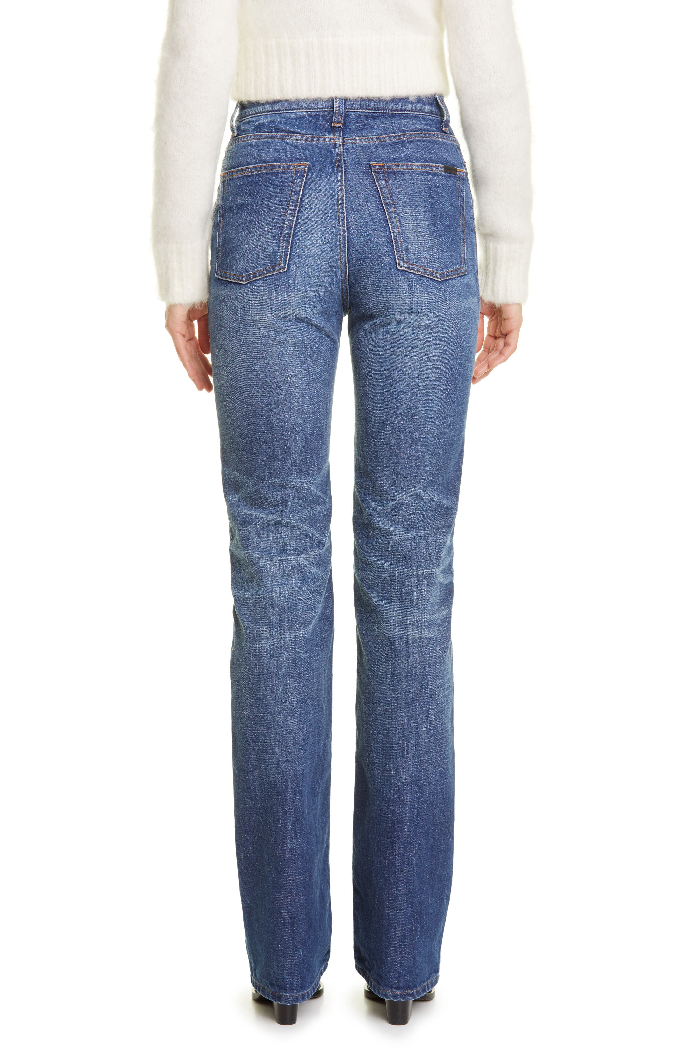 Damen Bekleidung Jeans Schlagjeans Saint Laurent Denim High-Rise Flared Jeans 