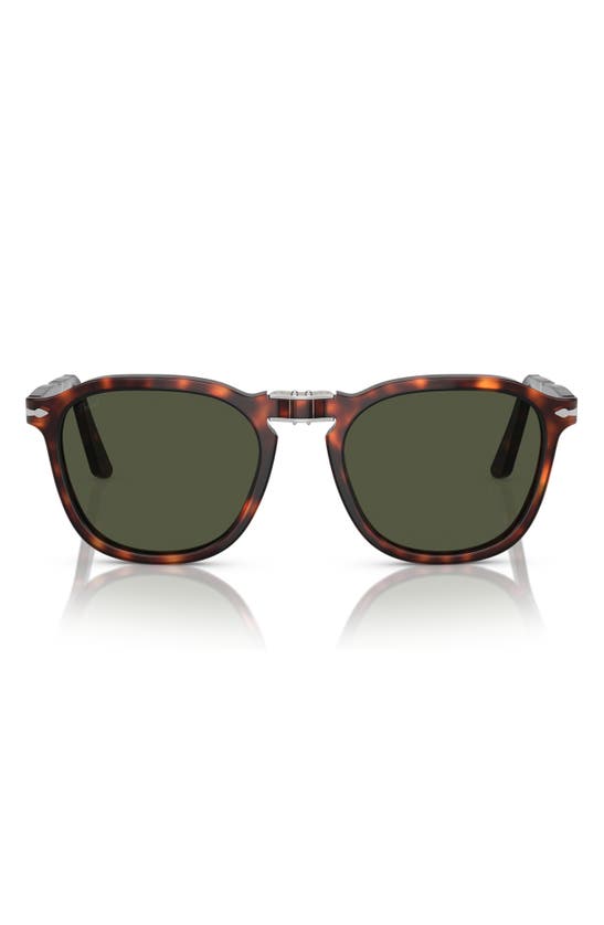 Shop Persol 55mm Polarized Square Sunglasses In Havana