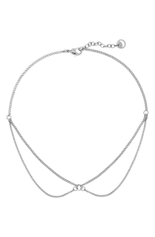 LILI CLASPE Flora Layered Anklet in Silver