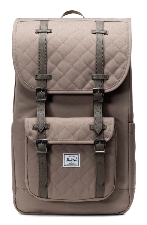 Shop Herschel Supply Co . Little America Backpack In Brindle Quilted