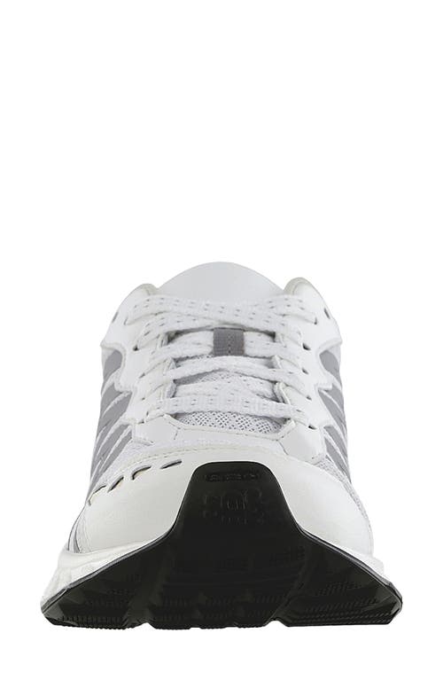 Sas Tempo Sneaker In White/silver