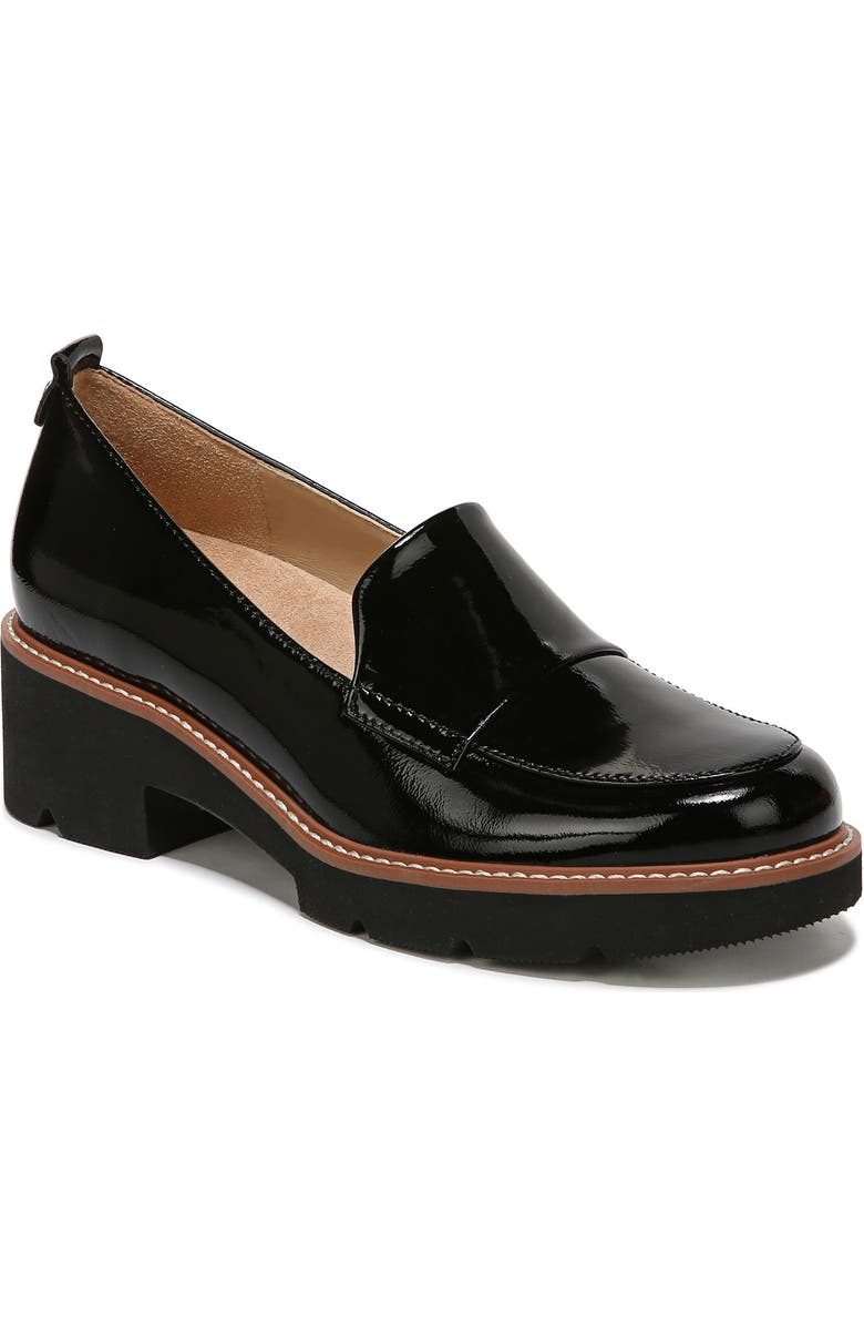 Naturalizer Darry Leather Loafer, Main, color, Black Patent Leather