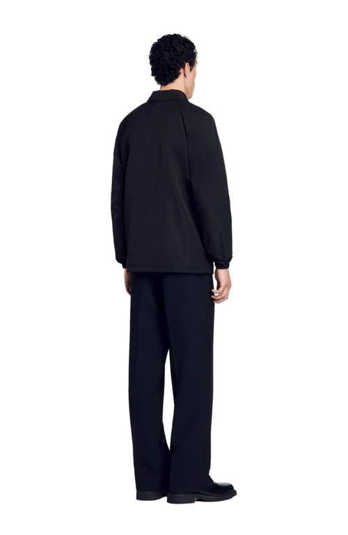 Shop Sandro Technical Fabric Jacket In Black