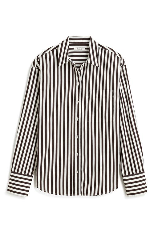 MADEWELL MADEWELL STRIPE RELAXED FIT COTTON POPLIN BUTTON-UP SHIRT 