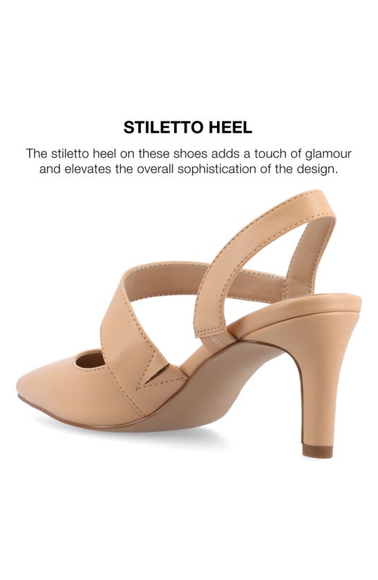 Journee Collection Scarlett Pointed Toe Pump In Natural