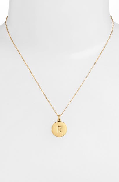 Kate Spade One In A Million Initial Pendant Necklace In R- Gold