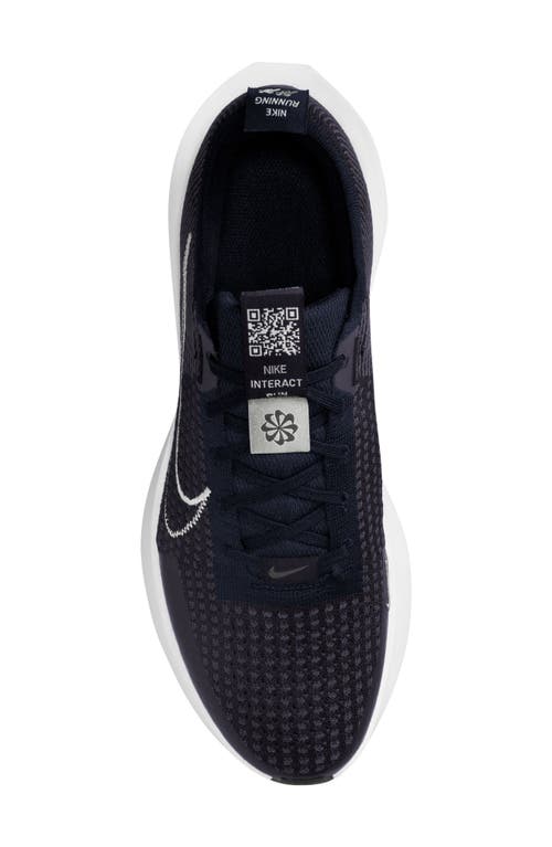Shop Nike Interact Run Running Sneaker In Navy/platinum/gridiron