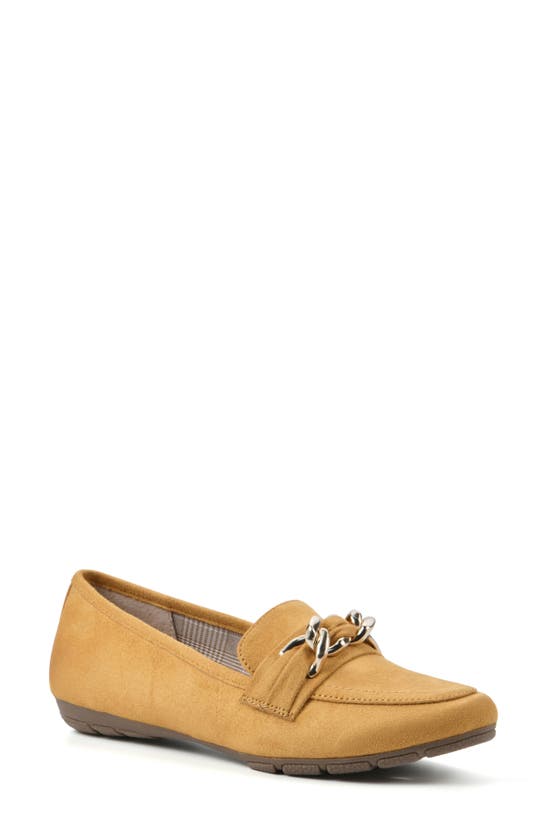 White Mountain Footwear Gainful Loafer In Sunflower/ Suedette