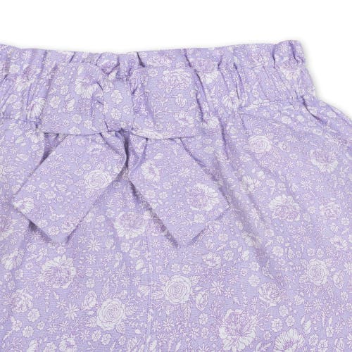 Shop Hope & Henry Girls' Pull-on Cinched Waist Linen Short, Toddler In Lavender Fields Floral