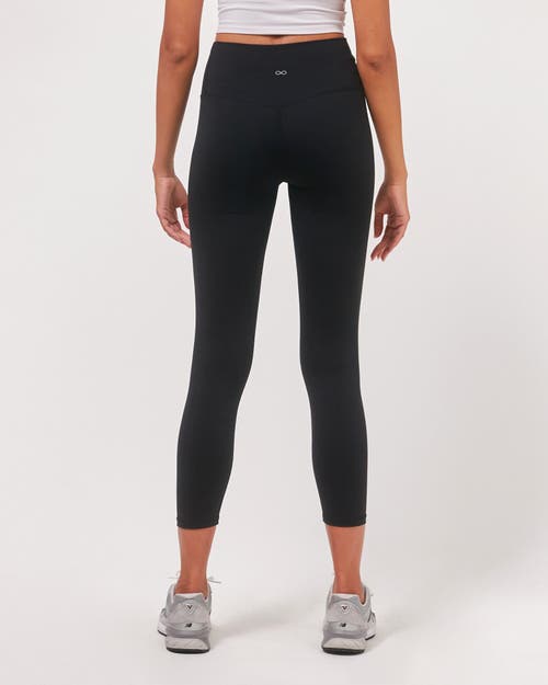 Shop Rebody Active Hybrid Cloudlux Leggings 25" High Waist In Metropolis Black