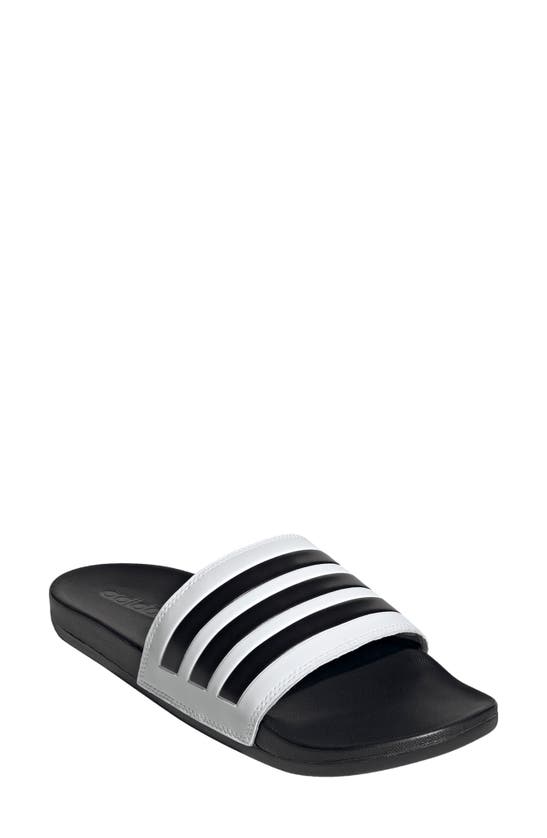 Adidas Originals Adilette Striped Slide Sandals In White | ModeSens