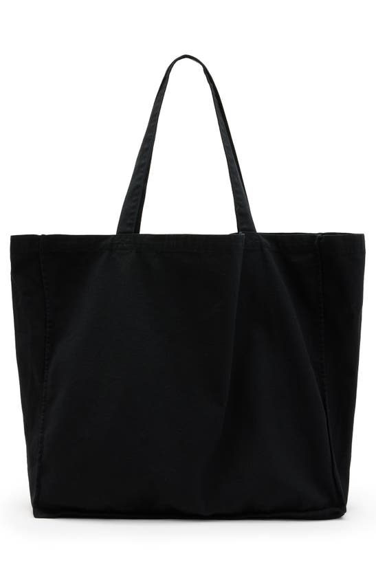 Shop Allsaints Tierra Large Tote Bag In Black/ White