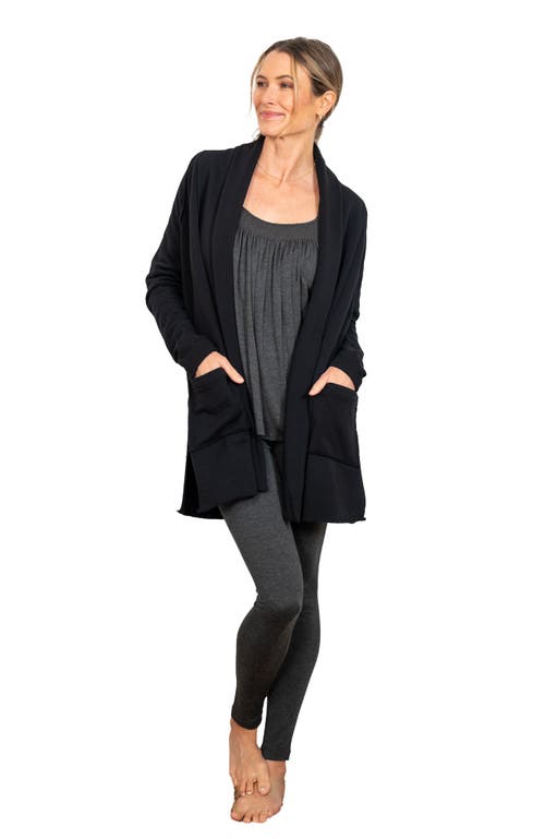 Jjwinks Soho Pocketed Fleece Sweater Jacket In Black