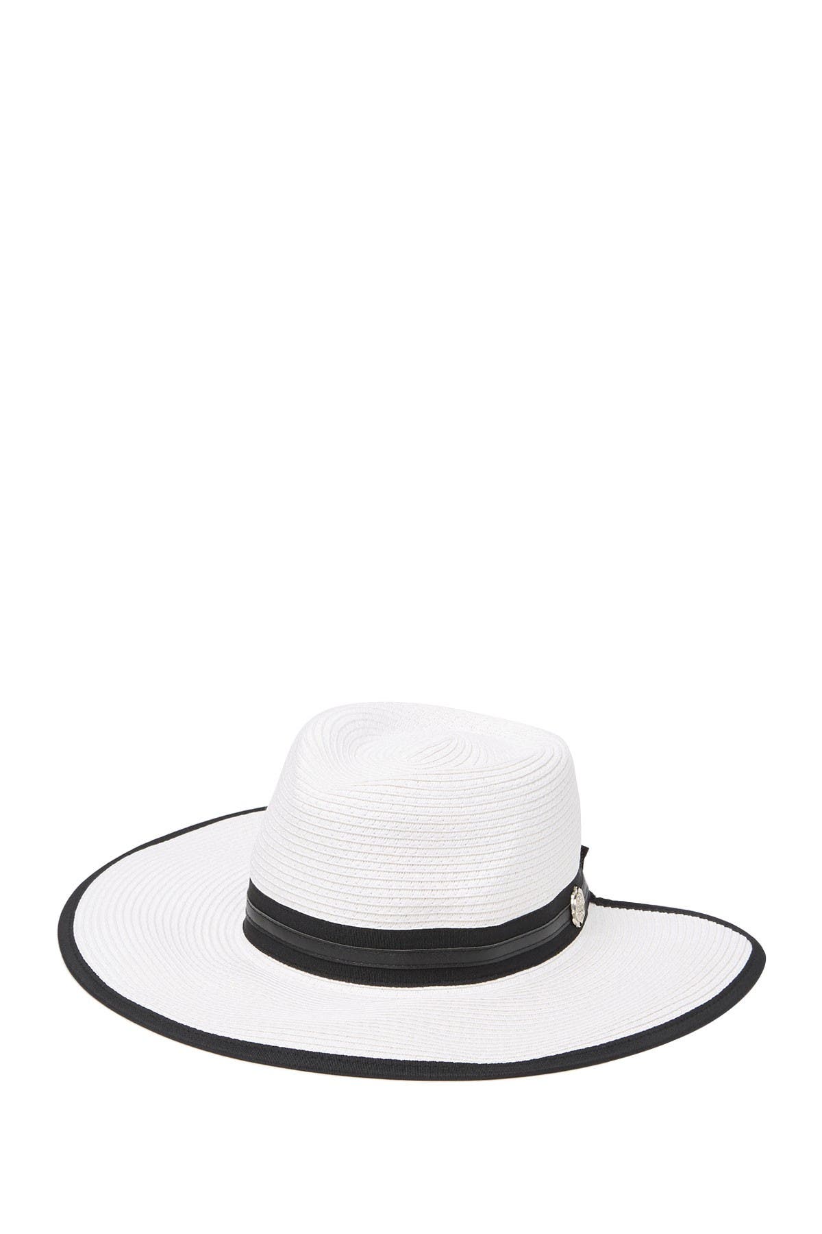 Vince Camuto Face Framer Straw Hat In White