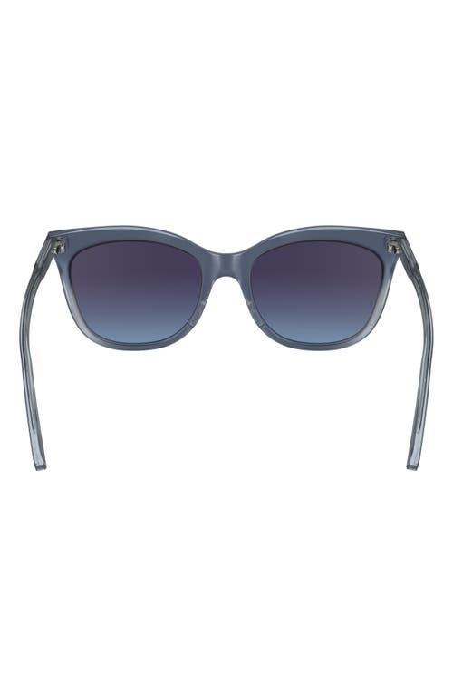 Longchamp 53mm Gradient Cat Eye Sunglasses In Avio/crystal