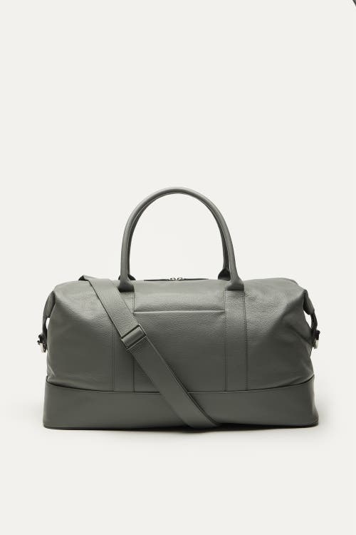 Want Les Essentiels De La Vie Want Les Essentiels Kelowna Pebble-grained Leather Weekender Bag In Grey