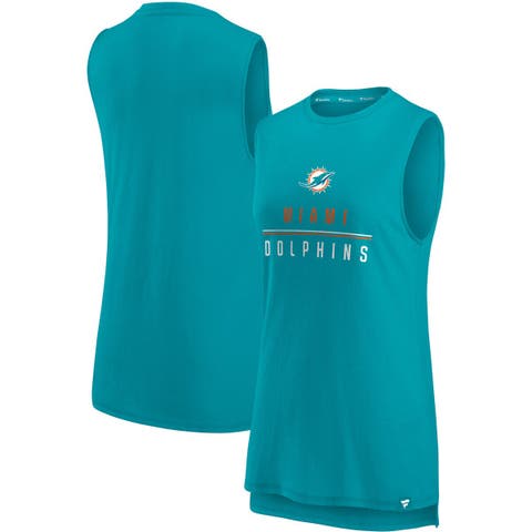 Women's Nike Heathered Black Miami Dolphins Performance Tank Top