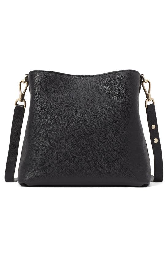Kate Spade Hudson Pebble Leather Shoulder Bag In Black