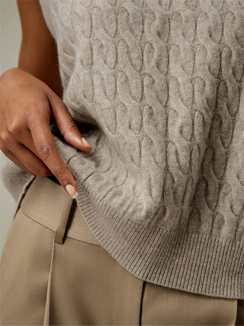 Lilysilk Sleeveless Cashmere Vest In Camel