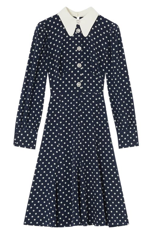 Lk Bennett Mathilde Dresses In Spring Navy/antique