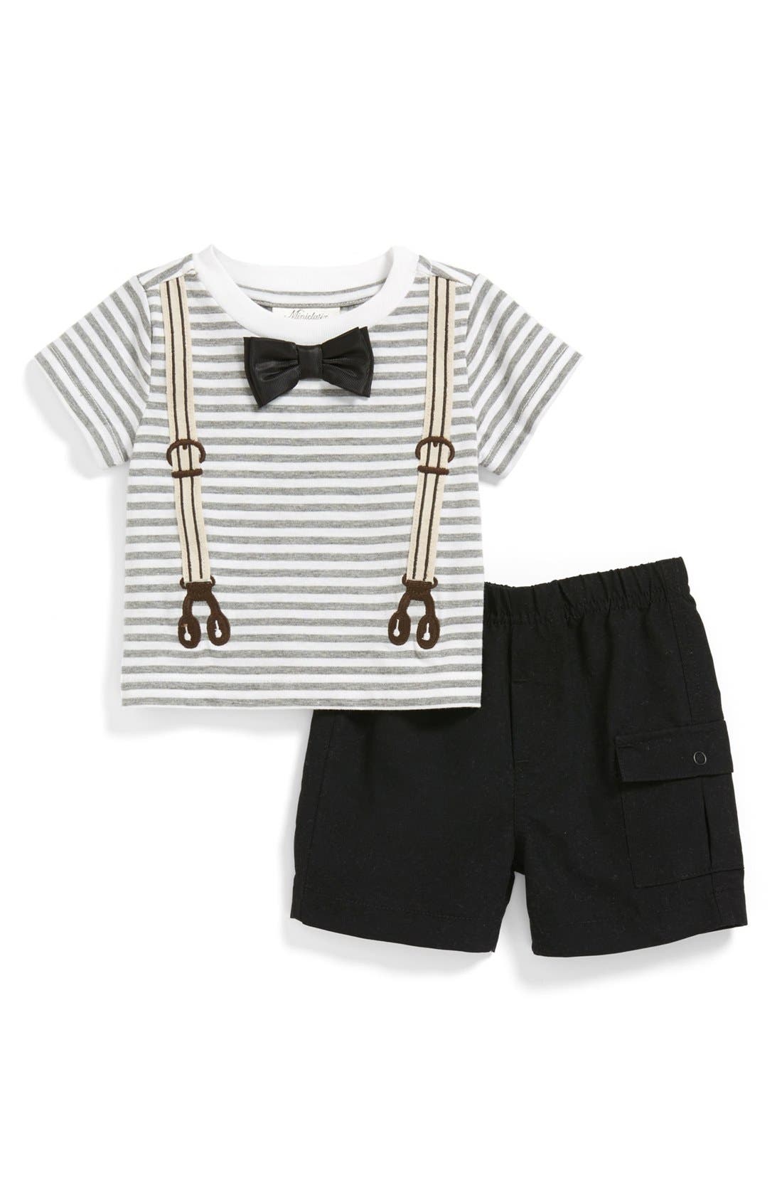 Miniclasix 'Bow Tie' TShirt & Shorts (Baby Boys) Nordstrom