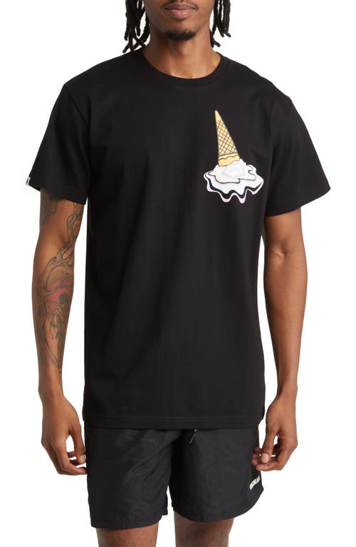 ICECREAM Melt Graphic T-Shirt in Black