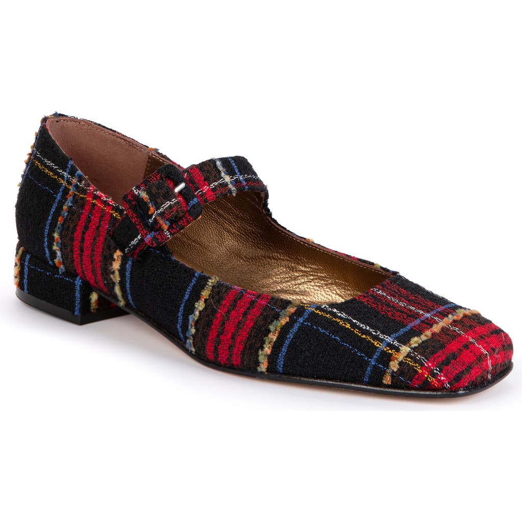 Penelope Chilvers Plaid Mary Jane In Black/red