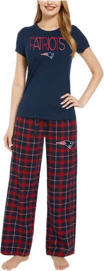 Women's Concepts Sport Navy/Red New England Patriots Arctic T-Shirt &  Flannel Pants Sleep Set