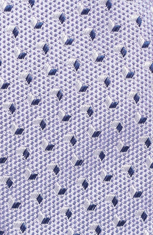 Shop Hugo Boss Boss Geometric Pattern Silk Tie In Light Purple