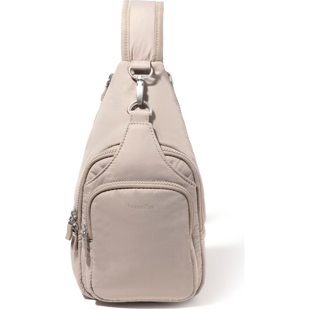 Baggallini Central Park Sling Bag In Moonrock Puff