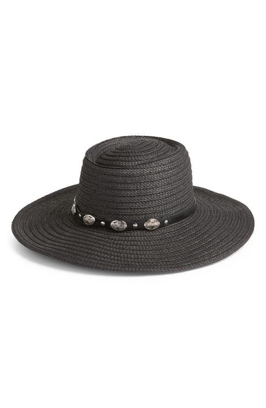 Shop Treasure & Bond Straw Boater Hat In Black