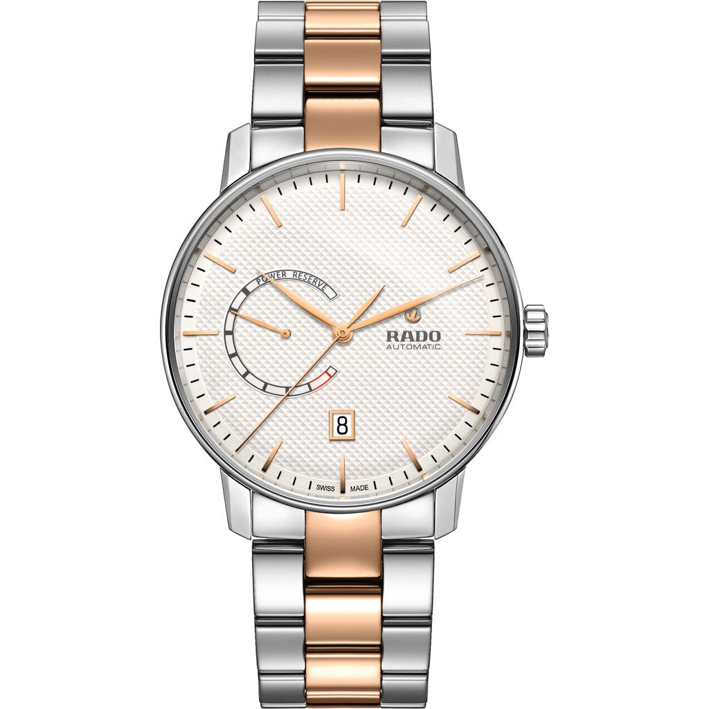 Shop Rado Coupole Classic Automatic Bracelet Watch, 41mm In Silver/rose Gold