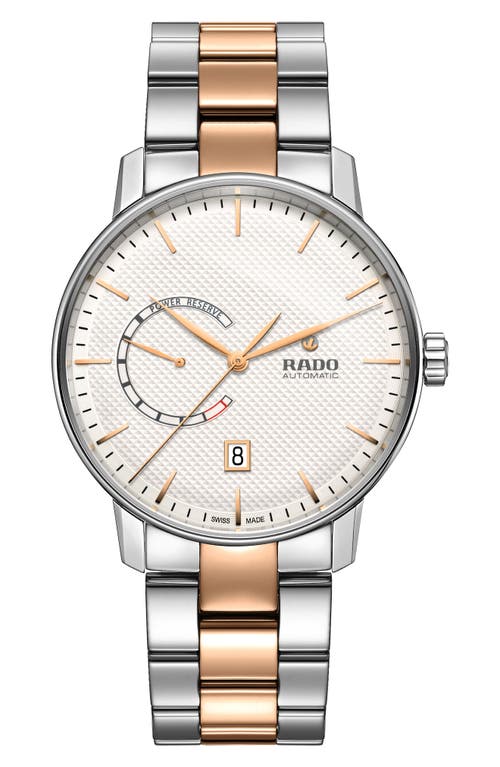Shop Rado Coupole Classic Automatic Bracelet Watch, 41mm In Silver/rose Gold