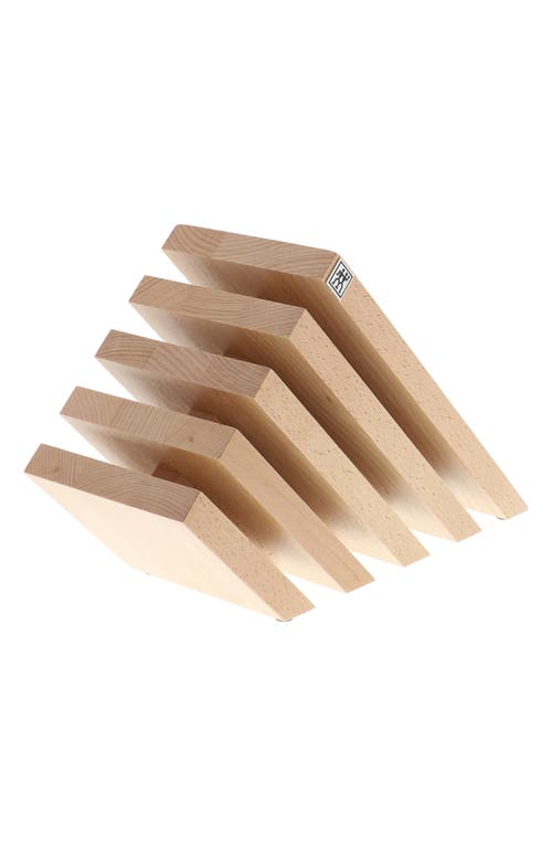 Zwilling Italian Slanted Magnetic Knife Block In Natural Beechwood