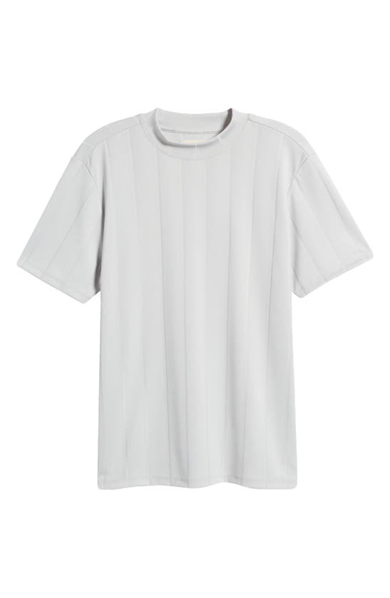 Shop Open Edit Texture Stripe T-shirt In Grey Glacier