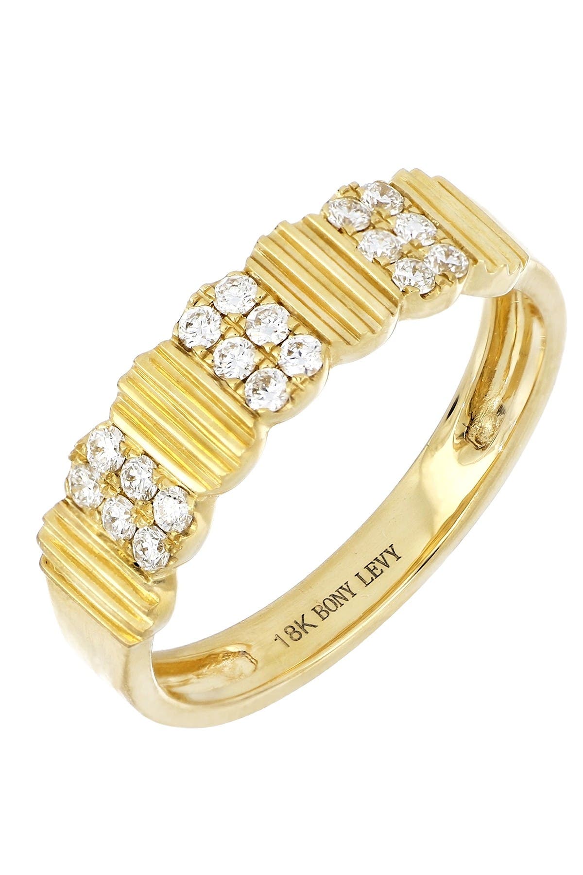 Bony Levy 18k Yellow Gold Kiera Thick Band Diamond Ring In 18ky