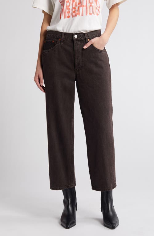 Re/Done Loose Fit Crop Wide Leg Jeans Cocoa at Nordstrom,