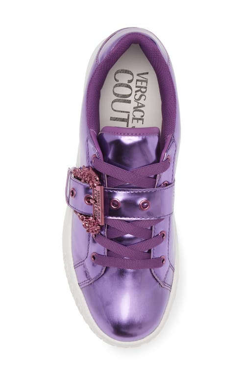 Shop Versace Couture 1 Buckle Sneaker In Lilac