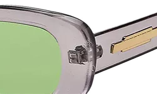 Fifth & Ninth Maxi 56mm Polarized Oval Sunglasses In Gray/pistachio