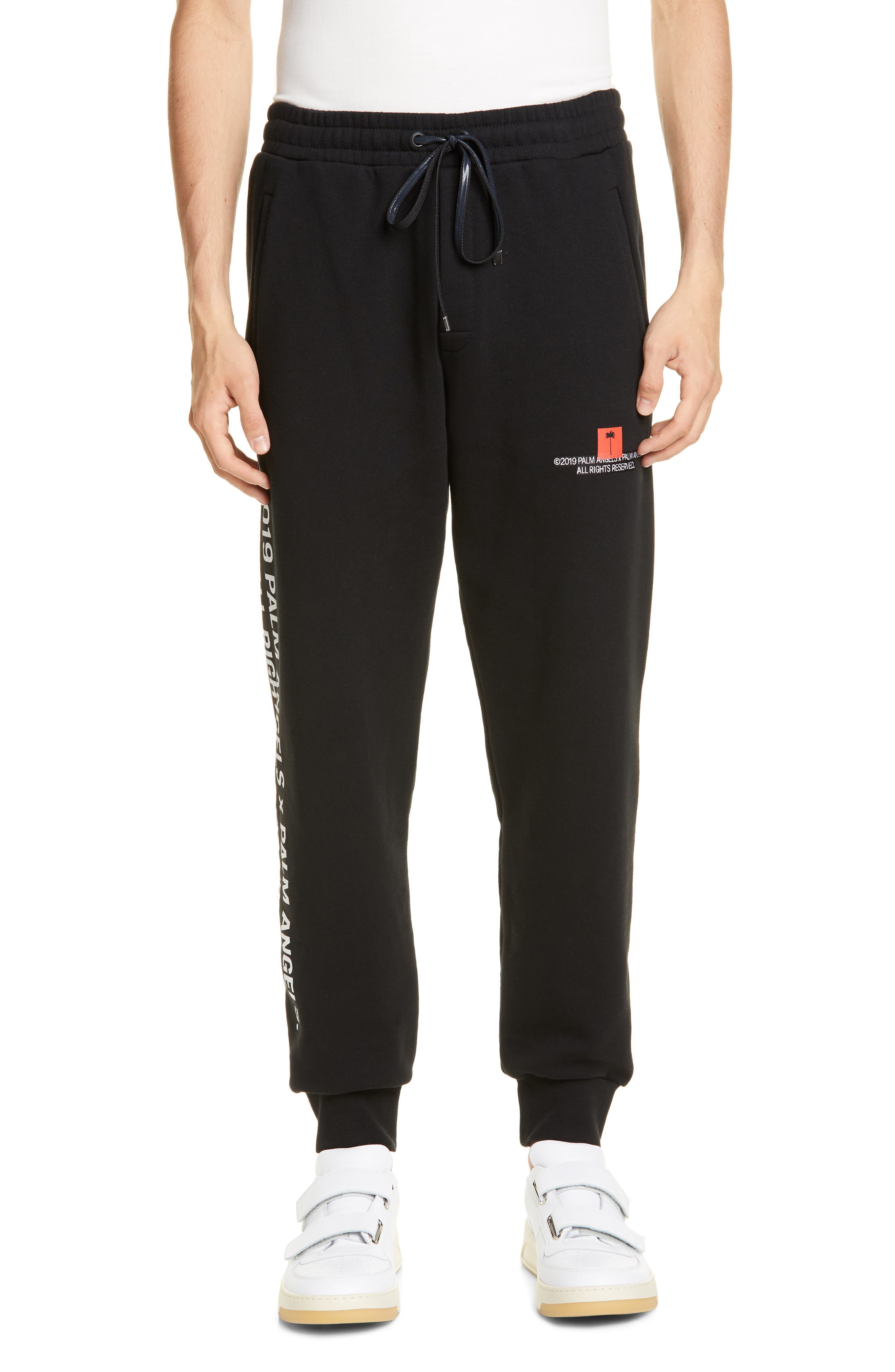 Palm Angels Palm Tree Sweatpants, Black