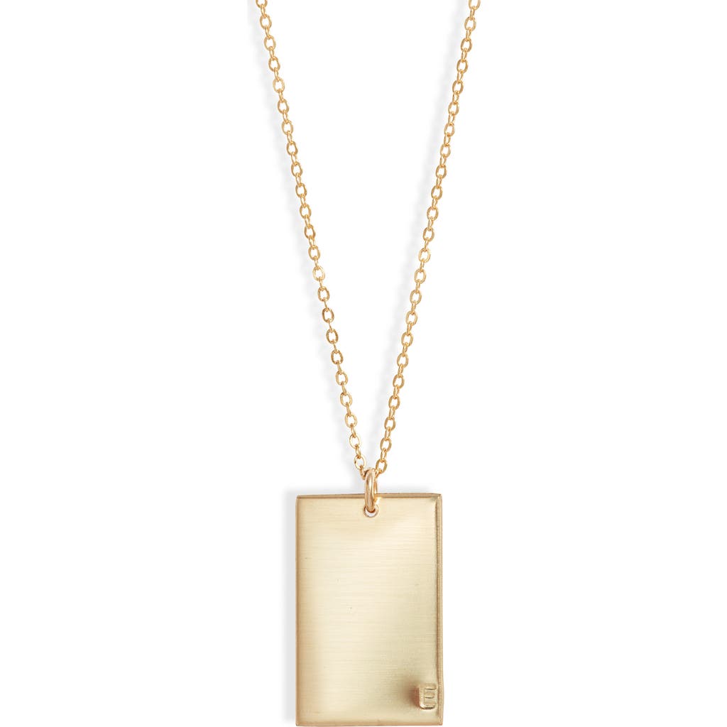 Set & Stones Goldie Initial Tag Pendant Necklace In Gold/e