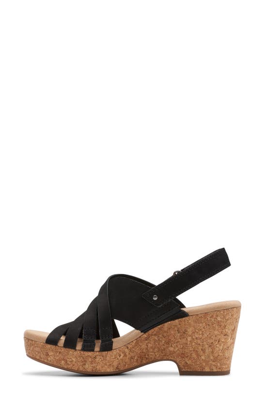 Shop Clarks ® Giselle Ivy Platform Sandal In Black Nubuck