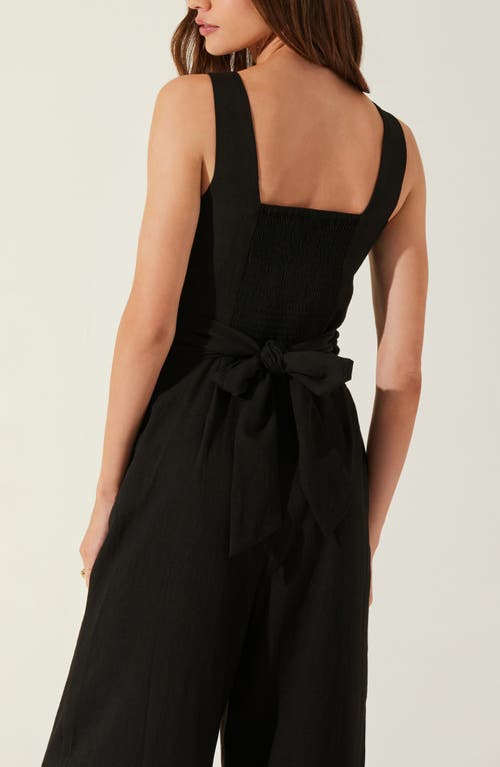 Shop Astr The Label Cross Front Jumpsuit In Black